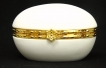 Oval Porcelain Hinged Box